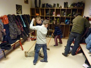 Balayage du vestaire