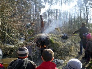 allumage du four à bois