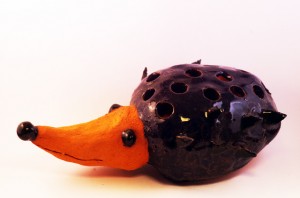 Hérisson émail et terre cuite